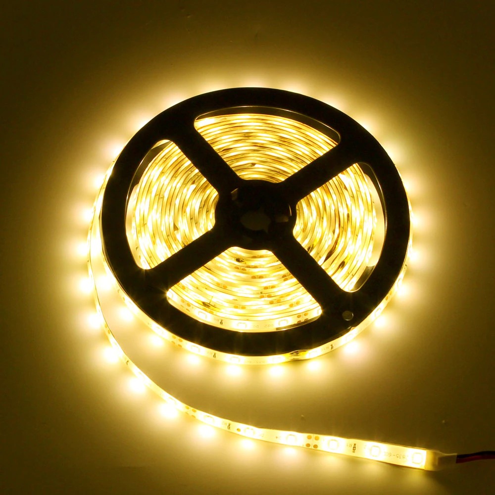 Bandeau LED 12V 5M 5050 60LED/m - Unité / Jaune / IP20 - SILUMEN