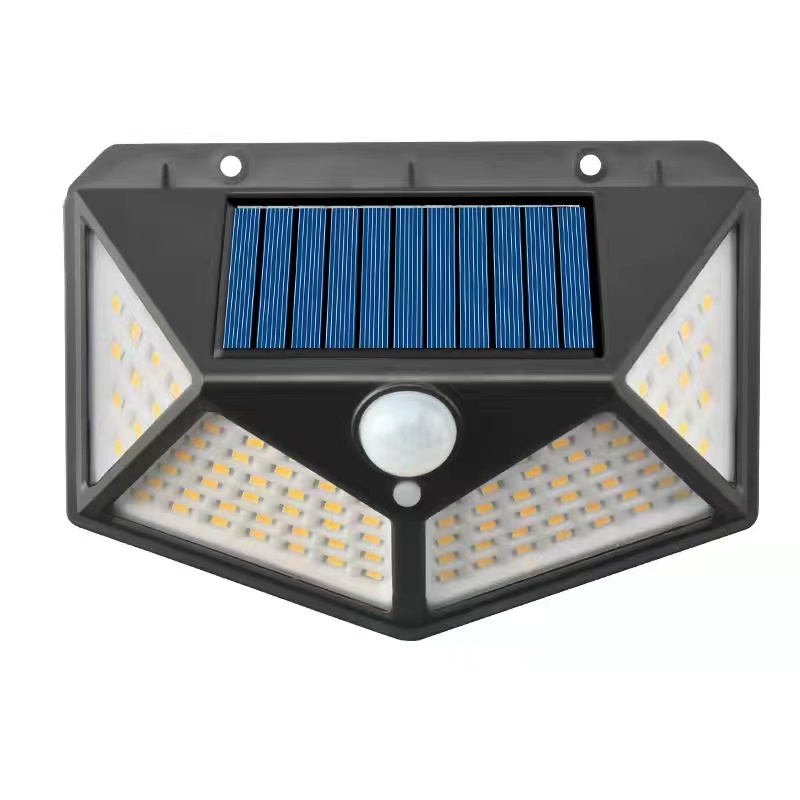 Applique solaire avec détecteur de mouvement IP44 (500Lm 6500K A++) Noire -  Voltman