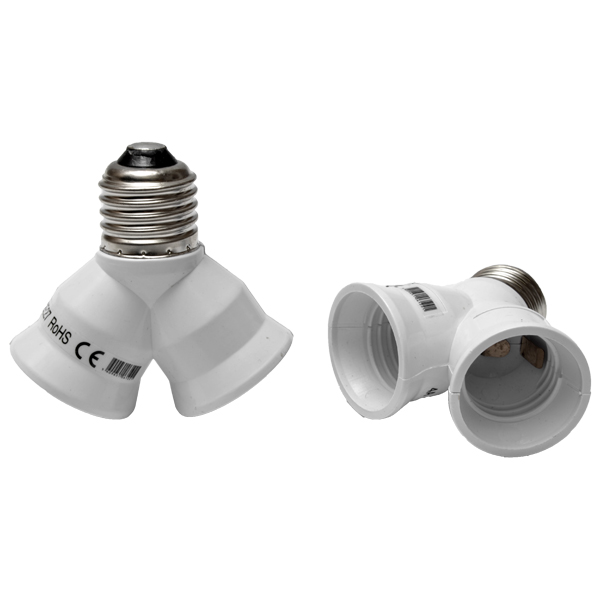 Adaptateur E27 pour deux ampoules E27