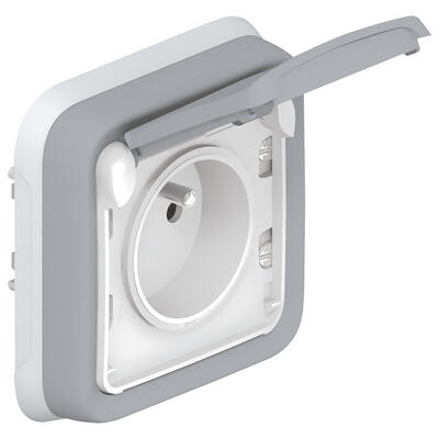 Legrand - Interrupteur ou va-et-vient étanche Plexo 10AX 250V IP55 IK08  complet encastré - gris - Réf 