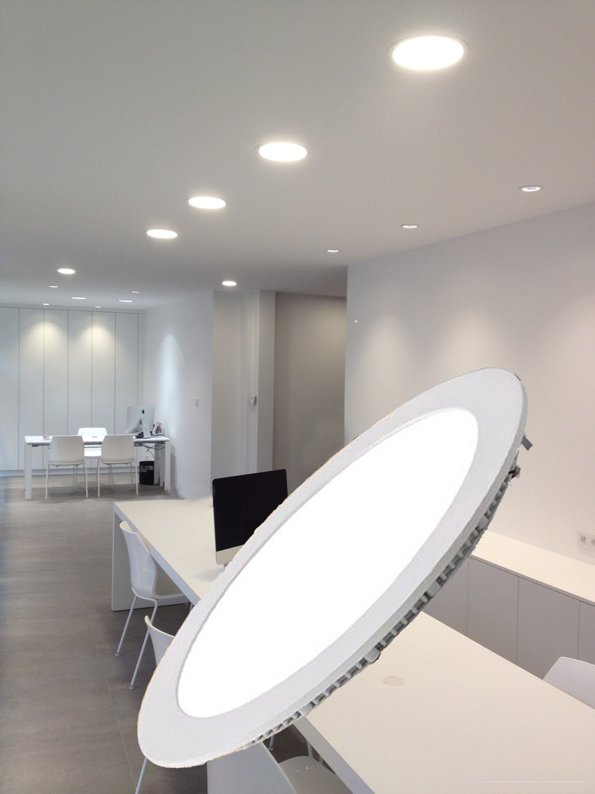 Plafonnier Dalle LED carré extra plat encastrable - IP20 et IKO5