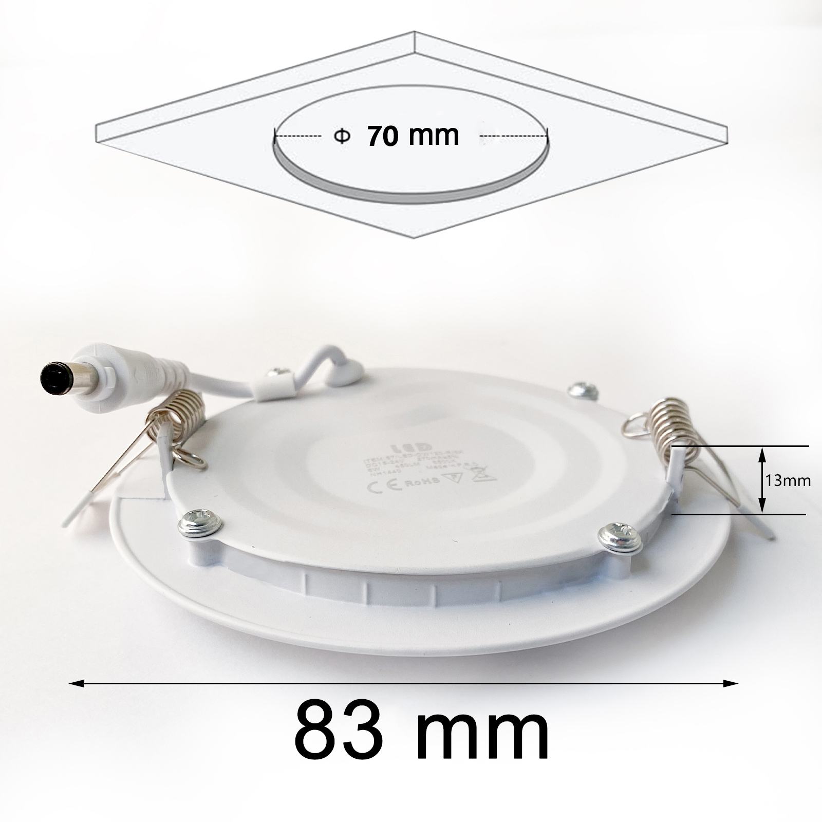 Lot de 10 Spots LED Encastrables Extra-Plats 3W - Blanc Froid 6000K