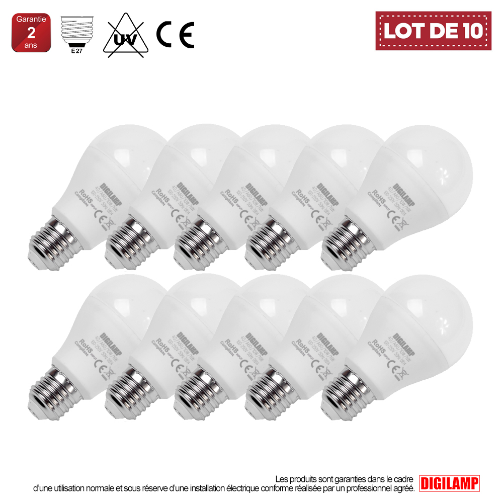 Lot de 10 Spot encastrable LED 5W Eq 50W Extra-Plat boite