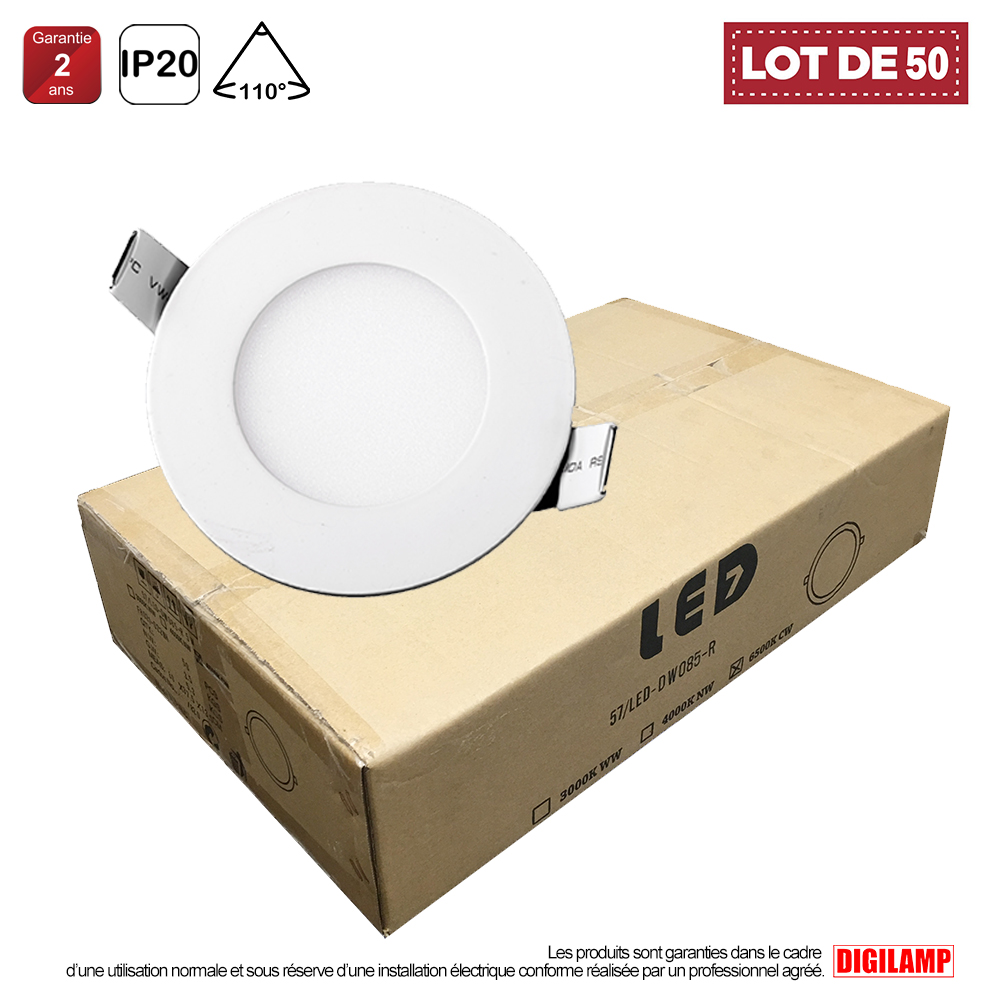 Panneau LED 60X60 cm 60W Cadre Blanc 6000Lm Blanc Froid 6000K IluminaShop