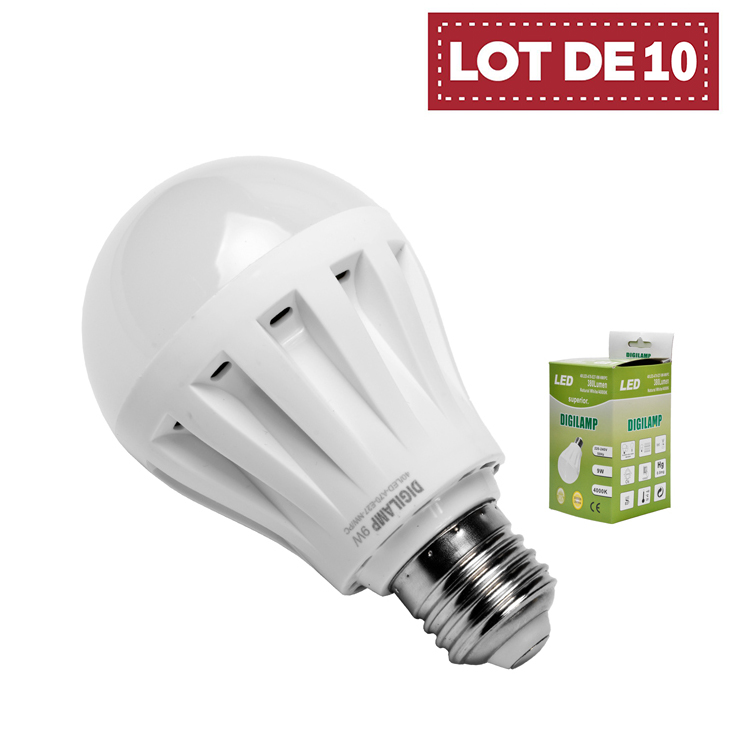 Lot de 10 Ampoule LED GU10 7W Blanc Froid 6000K - Digilamp