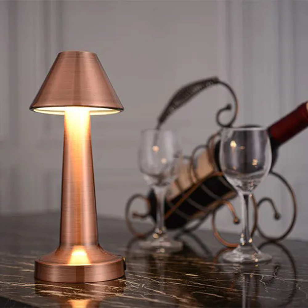 Lampe de table LED rechargeable, variateur tactile, blanc + RGB