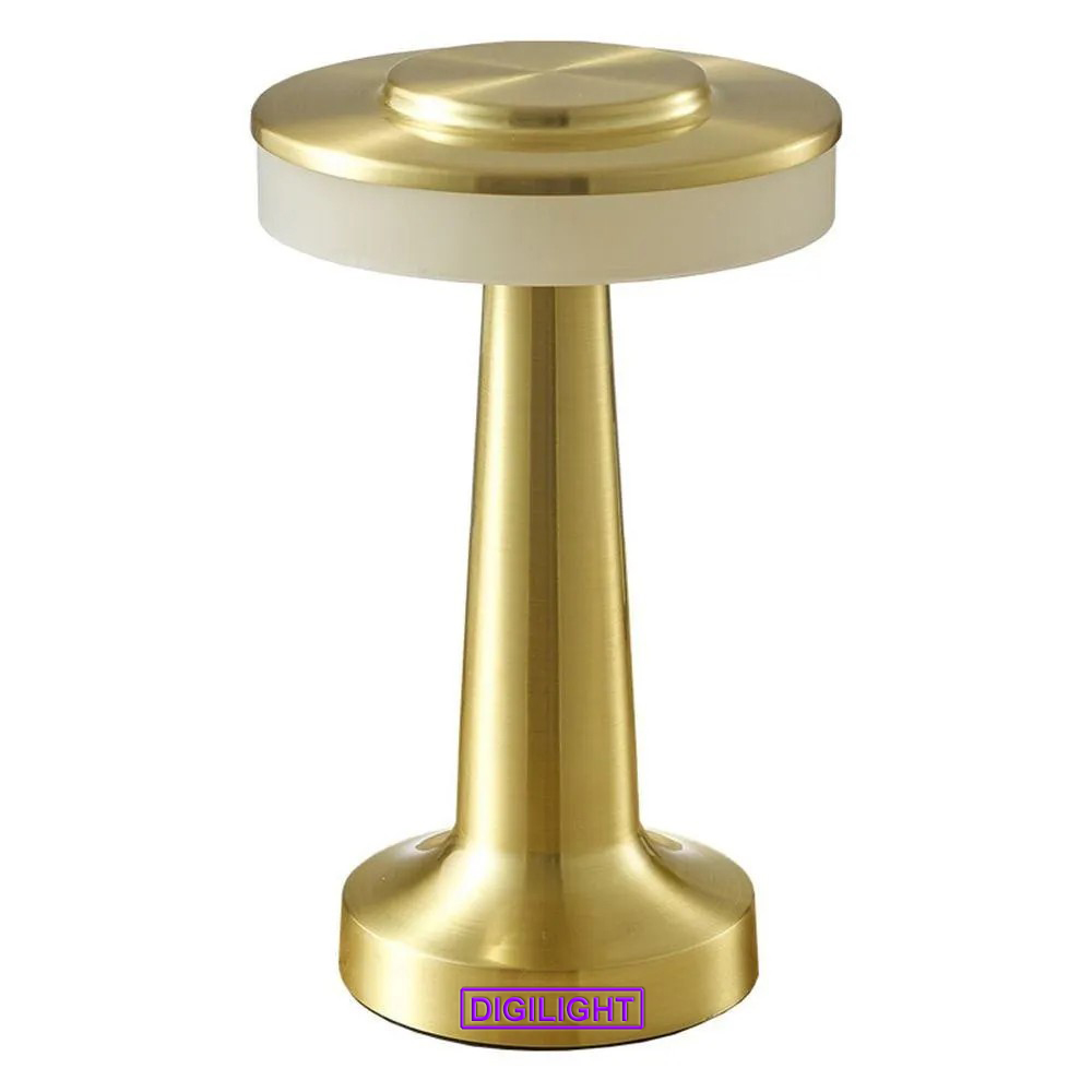 Lampe de table LED rechargeable, variateur tactile, blanc + RGB